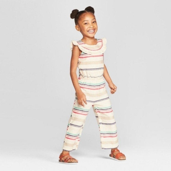 Girls OshKosh Striped Romper 12M - Picture 1 of 8